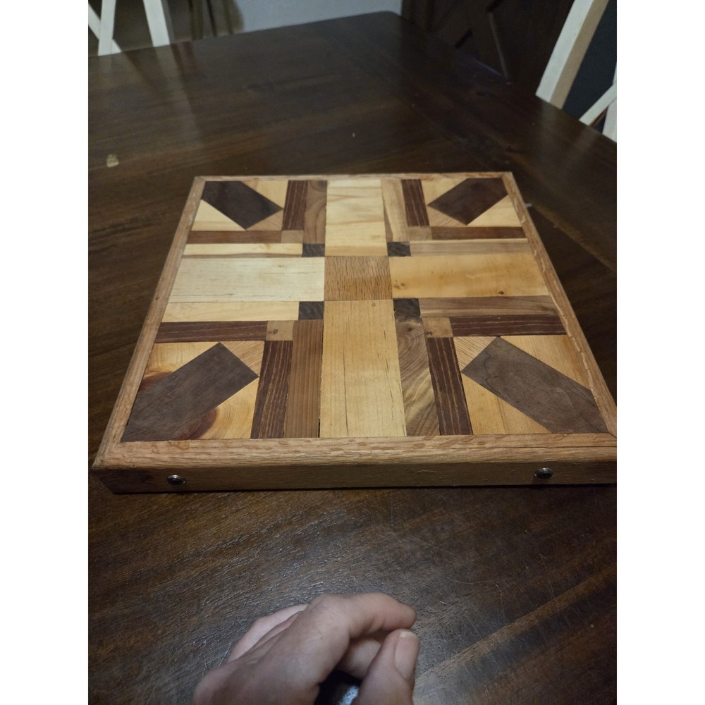 Handcrafted Mosiac Barn Quilt Pattern Cutting Board Or Wall Hanging, Farmhouse